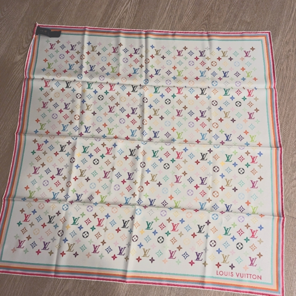 LV x TM Multicolor Silk Scarf